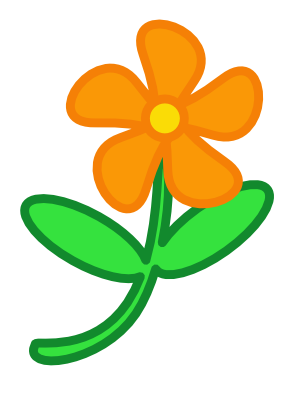 Download free orange sheet green flower icon